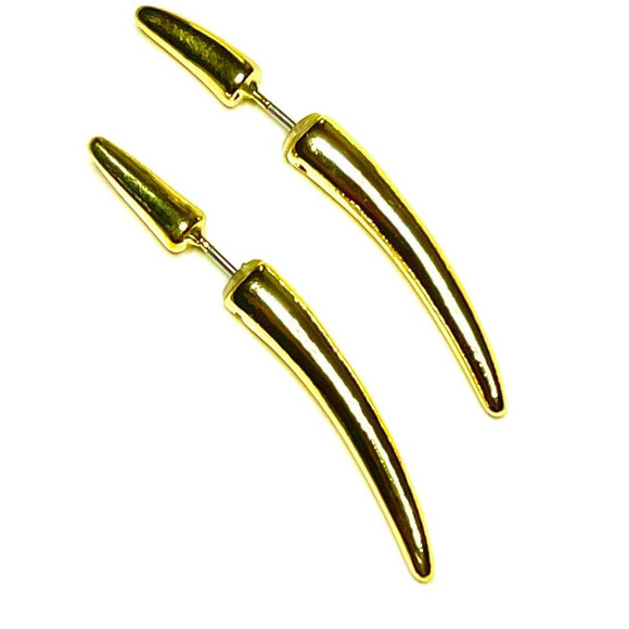 NEW Earrings Retro Front Back Spike Unique Raptor Claw Alexis Bittar STYLE S14 - Picture 1 of 4